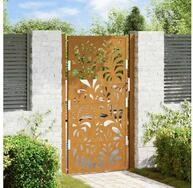 vidaXL Gartentor, Gartentor 105x180 cm Wetterfester Stahl Wellen-Design