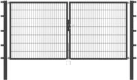 Zaundoppelt&uuml;r ALBERTS "Flexo", grau (anthrazit), B:300cm H:140cm, Stahl, Tore,