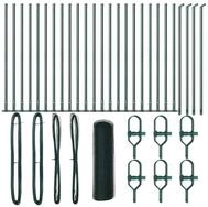 vidaXL Gartenzaun Geschwei&szlig;ter Drahtzaun mit Betonfundament 50 x 1 m (B x H), (1-St)