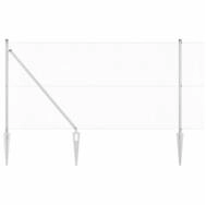 vidaXL Gartenzaun Schwei&szlig;drahtzaun mit Spikes 25 x 1 m (B x H), (1-St)