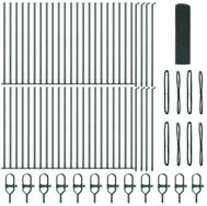 vidaXL Gartenzaun Geschwei&szlig;ter Drahtzaun mit Betonfundament 100 x 0,4 m (B x H),