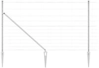 vidaXL Gartenzaun Schwei&szlig;drahtzaun mit Spikes 25 x 1,4 m (B x H), (1-St)