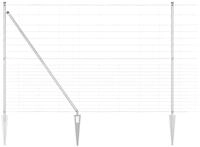 vidaXL Gartenzaun Schwei&szlig;drahtzaun mit Spikes 25 x 1,6 m (B x H), (1-St)