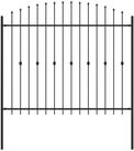 vidaXL Gartenzaun Spie&szlig;zaun Asten Schwarz 200 x 200 cm Pulverbeschichteter Stahl,