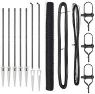 vidaXL Gartenzaun Schwei&szlig;drahtzaun mit Spikes 10 x 1,5 m (B x H), (1-St)