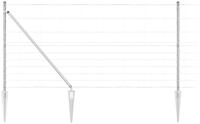 vidaXL Gartenzaun Schwei&szlig;drahtzaun mit Spikes 25 x 1,2 m (B x H), (1-St)