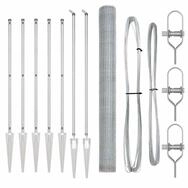 vidaXL Gartenzaun Schwei&szlig;drahtzaun mit Spikes 10 x 1,6 m (B x H), (1-St)