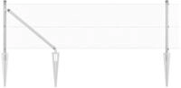 vidaXL Gartenzaun Schwei&szlig;drahtzaun mit Spikes 50 x 0,4 m (B x H), (1-St)