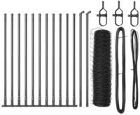vidaXL Gartenzaun Geschwei&szlig;ter Drahtzaun mit Betonfundament 25 x 0,6 m (B x H),