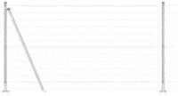 vidaXL Gartenzaun Geschwei&szlig;ter Drahtzaun mit Betonfundament 25 x 1,2 m (B x H),
