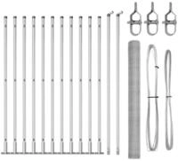 vidaXL Gartenzaun Geschwei&szlig;ter Drahtzaun mit Betonfundament 25 x 1,6 m (B x H),