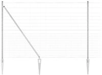 vidaXL Gartenzaun Schwei&szlig;drahtzaun mit Spikes 25 x 1,6 m (B x H), (1-St)