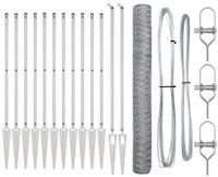 vidaXL Gartenzaun Schwei&szlig;drahtzaun mit Spikes 25 x 1,2 m (B x H), (1-St)