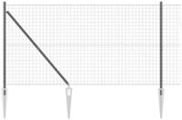 vidaXL Gartenzaun Schwei&szlig;drahtzaun mit Spikes 25 x 1,2 m (B x H), (1-St)