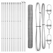 vidaXL Gartenzaun Ground Fix Geschwei&szlig;ter Drahtzaun 25 x 1,4 m (B x H), (1-St)