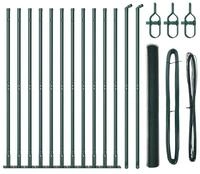 vidaXL Gartenzaun Geschwei&szlig;ter Drahtzaun mit Betonfundament 25 x 1,6 m (B x H),