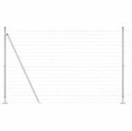 vidaXL Gartenzaun Geschwei&szlig;ter Drahtzaun mit Betonfundament 10 x 1,5 m (B x H),