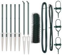 vidaXL Gartenzaun Schwei&szlig;drahtzaun mit Spikes 10 x 0,4 m (B x H), (1-St)