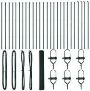vidaXL Gartenzaun Ground Fix Geschwei&szlig;ter Drahtzaun 50 x 1,2 m (B x H), (1-St)