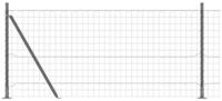 vidaXL Gartenzaun Geschwei&szlig;ter Drahtzaun mit Betonfundament 25 x 1 m (B x H), (1-St)