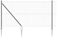 vidaXL Gartenzaun Schwei&szlig;drahtzaun mit Spikes 25 x 1,2 m (B x H), (1-St)