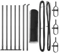 vidaXL Gartenzaun Geschwei&szlig;ter Drahtzaun mit Betonfundament 10 x 0,4 m (B x H),
