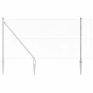 vidaXL Gartenzaun Schwei&szlig;drahtzaun mit Spikes 50 x 1,4 m (B x H), (1-St)