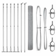 vidaXL Gartenzaun Geschwei&szlig;ter Drahtzaun mit Betonfundament 10 x 1,2 m (B x H),
