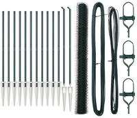 vidaXL Gartenzaun Schwei&szlig;drahtzaun mit Spikes 25 x 1,6 m (B x H), (1-St)
