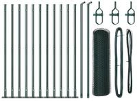 vidaXL Gartenzaun Geschwei&szlig;ter Drahtzaun mit Betonfundament 25 x 0,5 m (B x H),