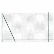 vidaXL Gartenzaun Geschwei&szlig;ter Drahtzaun mit Betonfundament 10 x 1,5 m (B x H),