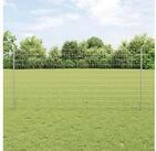 vidaXL Zaun, Zaun mit Pfosten Silber 1,2 x 25 m Stahl