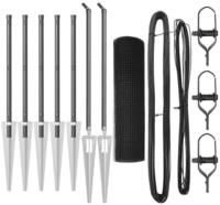 vidaXL Gartenzaun Schwei&szlig;drahtzaun mit Spikes 10 x 0,8 m (B x H), (1-St)