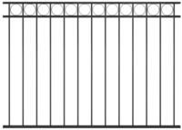 vidaXL Gartenzaun Zaunelement ASSEN Stahl 1,7 x 1,2 m Schwarz, (1-St)