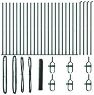 vidaXL Gartenzaun Geschwei&szlig;ter Drahtzaun mit Betonfundament 50 x 1,2 m (B x H),