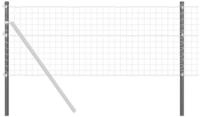 vidaXL Zaunpfosten Zaunpfosten 12 pcs Grau 60 cm Pulverbeschichteter Stahl, (12-St)