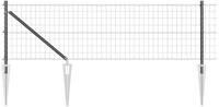 vidaXL Gartenzaun Schwei&szlig;drahtzaun mit Spikes 25 x 0,6 m (B x H), (1-St)