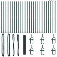 vidaXL Gartenzaun Geschwei&szlig;ter Drahtzaun mit Betonfundament 50 x 1,2 m (B x H),