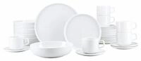 CreaTable Kombiservice Session White (30-tlg), 6 Personen, Porzellan