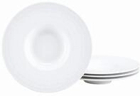 CreaTable Tafelservice Show Time Stripes Weiss (4-tlg), 4 Personen, Porzellan