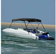 vidaXL Schutzplane, 3-Bow Bimini-Top Schwarz 183x180x137 cm
