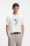 HUGO T-Shirt Darise Reine Baumwolle, Relaxed Fit, HUGO-Print