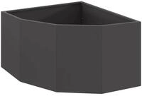 vidaXL Blumentopf Eckpflanzer Schwarz 60 x 60 x 35 cm Stahl (1 St)