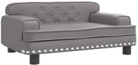 vidaXL Kindersofa, Kinder Schlafsofa Grau 70x45x30 cm Kunstleder