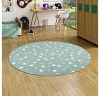 Snapstyle Kinderteppich Kinder Spiel Teppich Sterne Rund, Rund, H&ouml;he: 5 mm