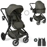 Hauck Kombi-Kinderwagen Convert N Care - Olive, 2in1 Kinderwagen Set Babywanne