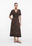 s.Oliver Midikleid Kleid Midi-Wickelkleid aus Viskosemix