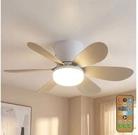 GLOBO LIGHTING Deckenventilator, LED Deckenventilator Metall wei&szlig; Fernbedienung