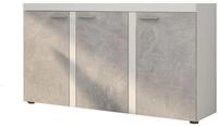 Masseno Kommode RITMO 149 cm Sideboard mit 3 T&uuml;ren Wei&szlig;