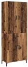 vidaXL Highboard Highboard Wandmontiert Altholz 69,5 x 34 x 180 cm Holzwerkstoff (1